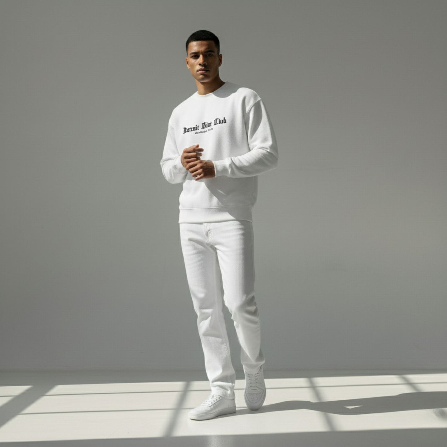 Detroit Riot Club (White) Crewneck