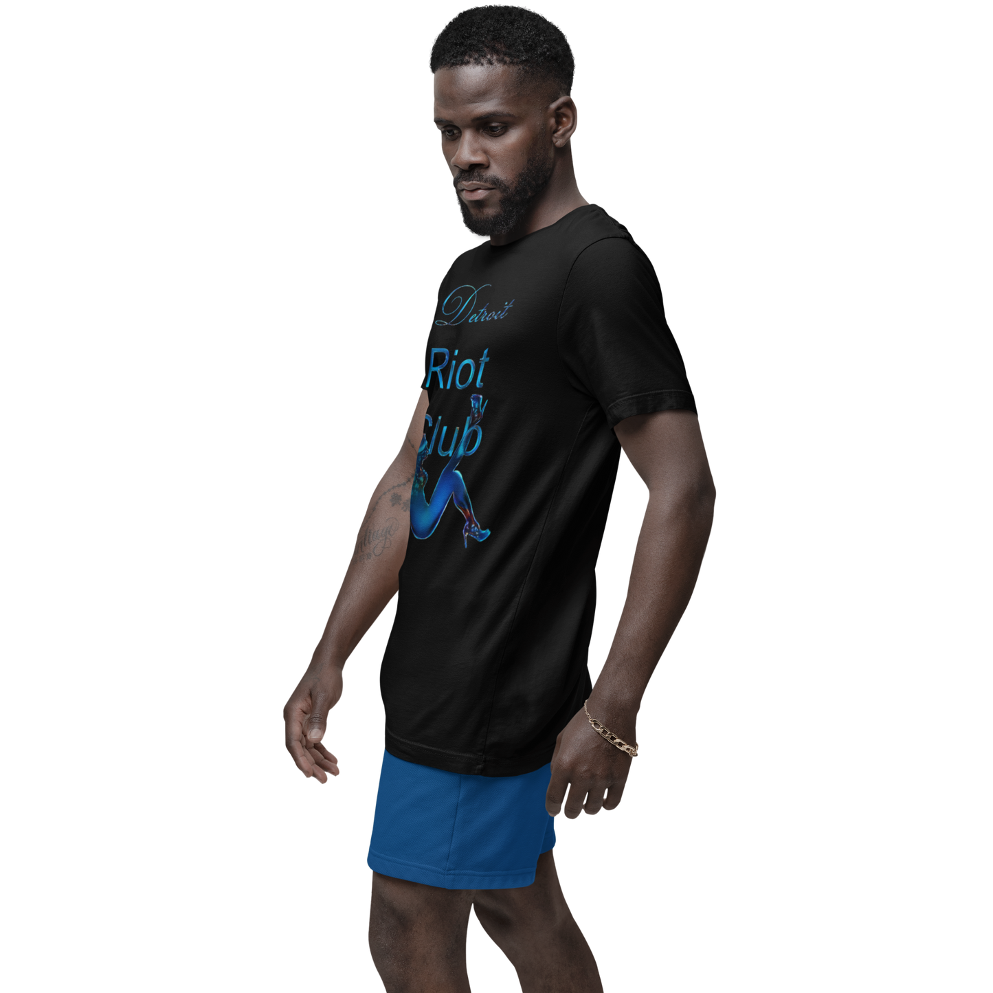 Chrome & Heels (Sapphire) Black Tee