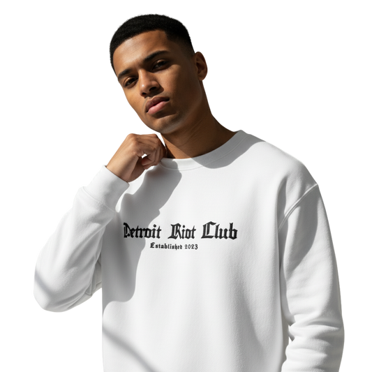Detroit Riot Club (White) Crewneck