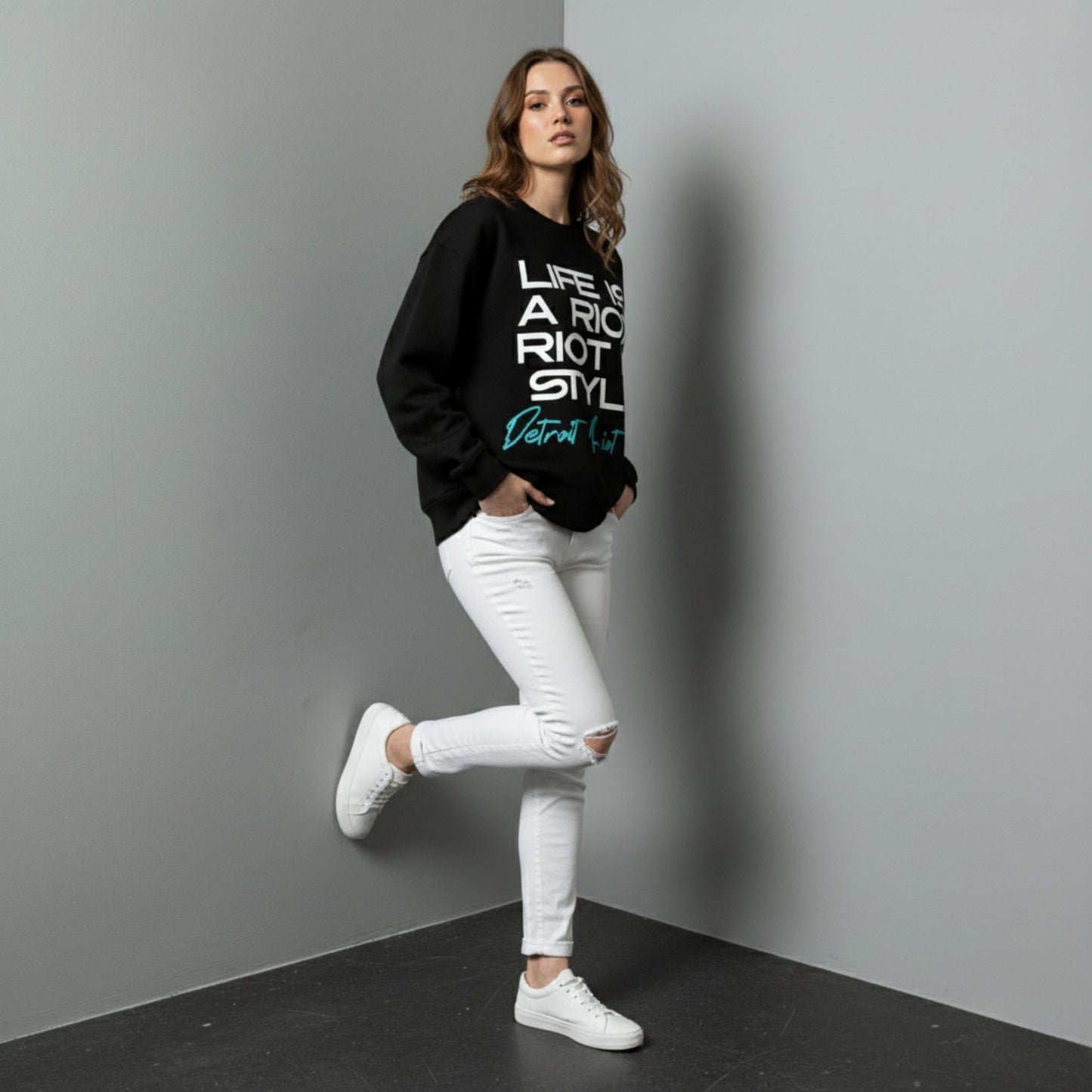 Riot Club Motto (Black) Crewneck