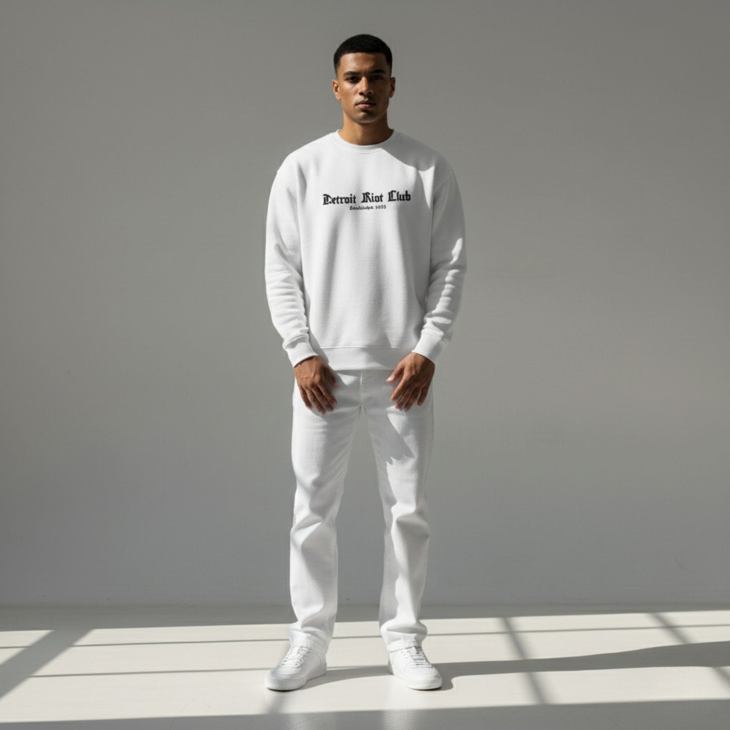 Detroit Riot Club (White) Crewneck