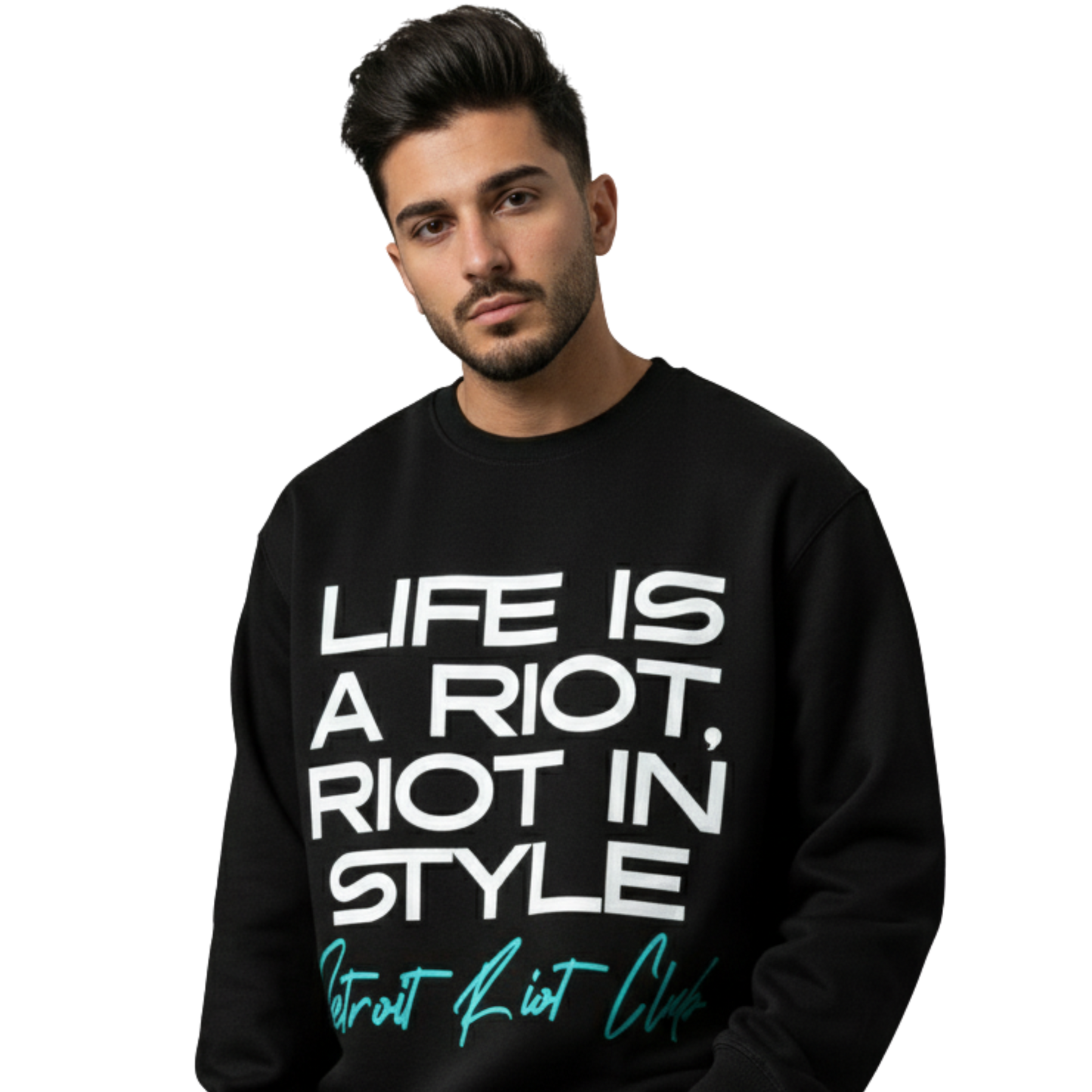 Riot Club Motto (Black) Crewneck